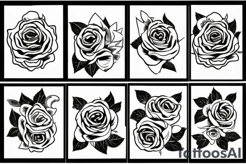 burning rose tattoo idea