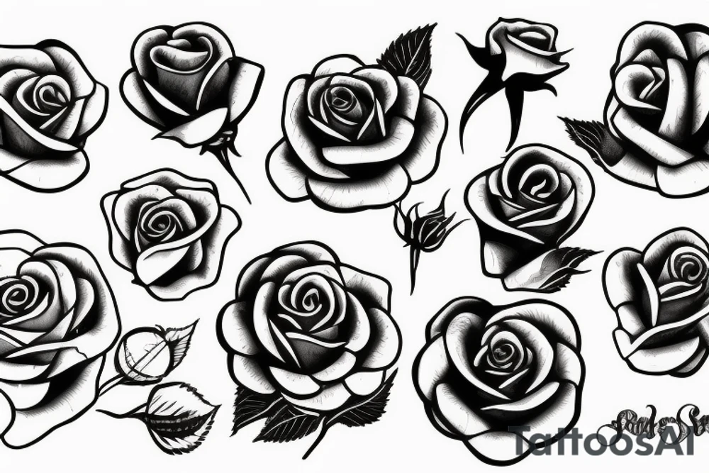 burning rose tattoo idea