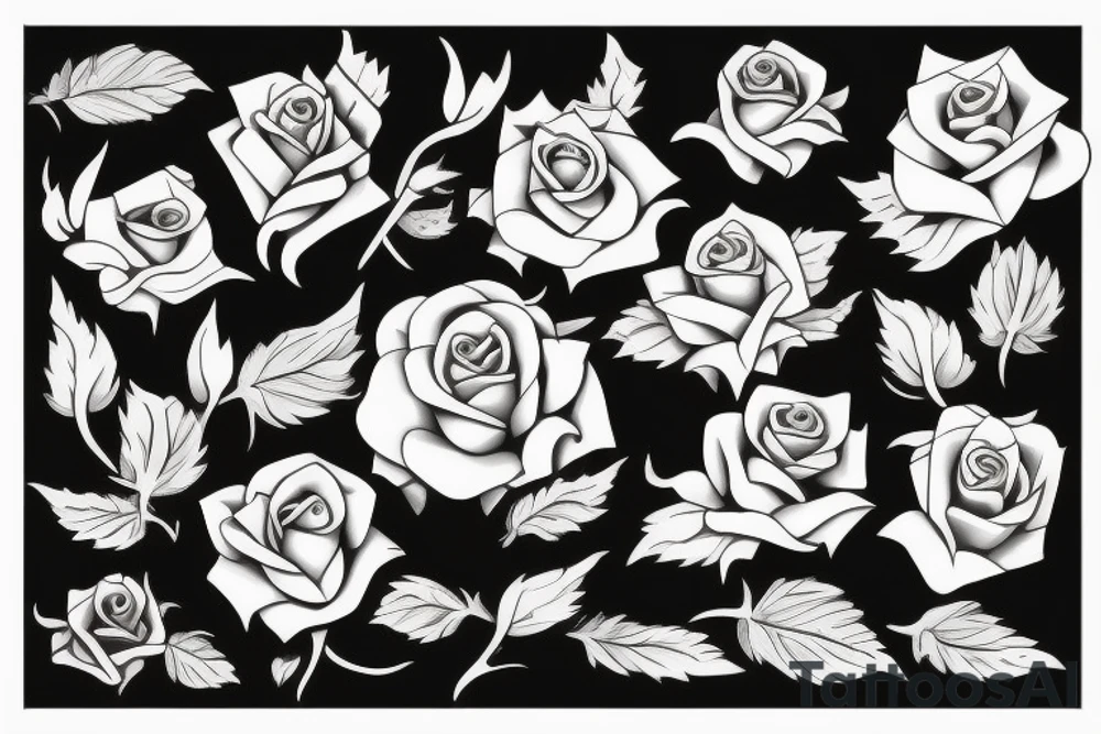 burning rose tattoo idea