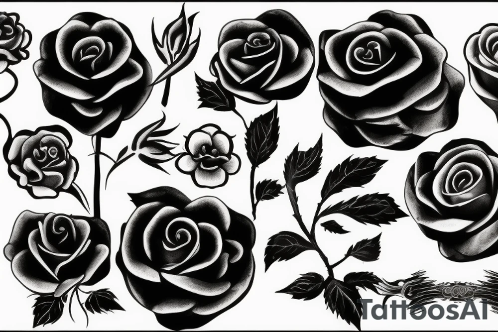 burning rose tattoo idea