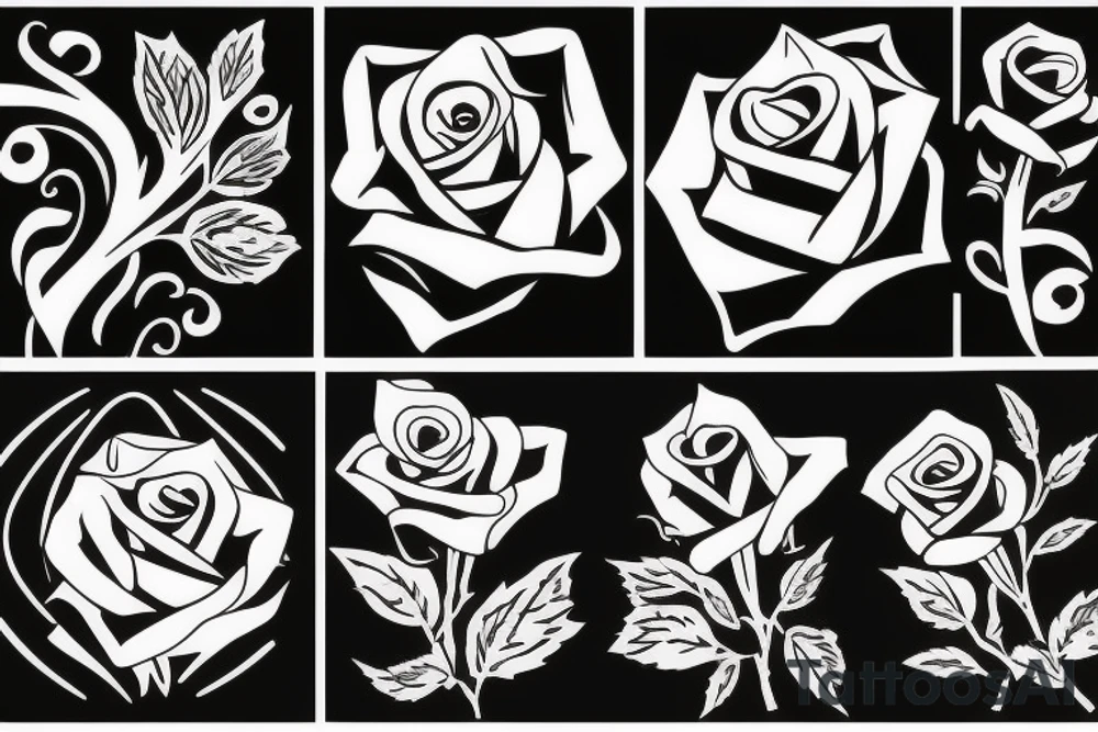 burning rose tattoo idea