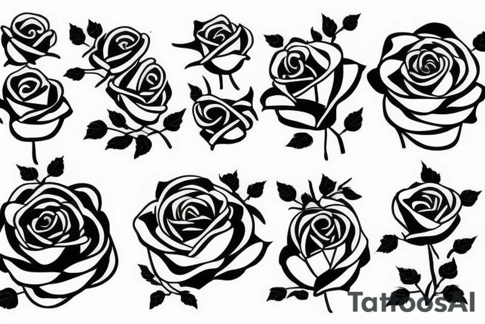 burning rose tattoo idea