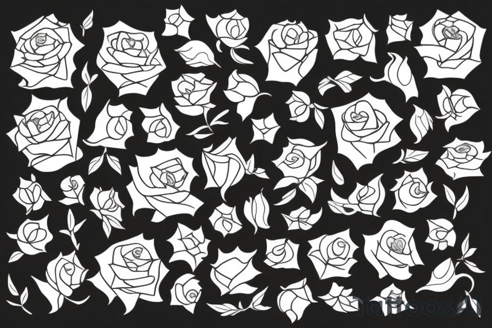 burning rose tattoo idea