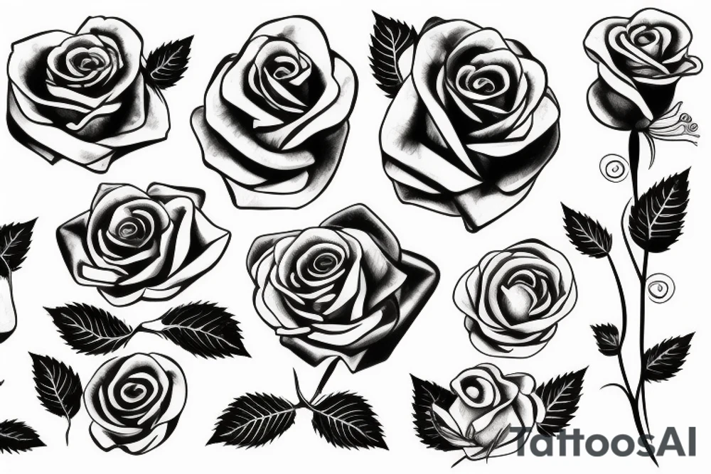 burning rose tattoo idea