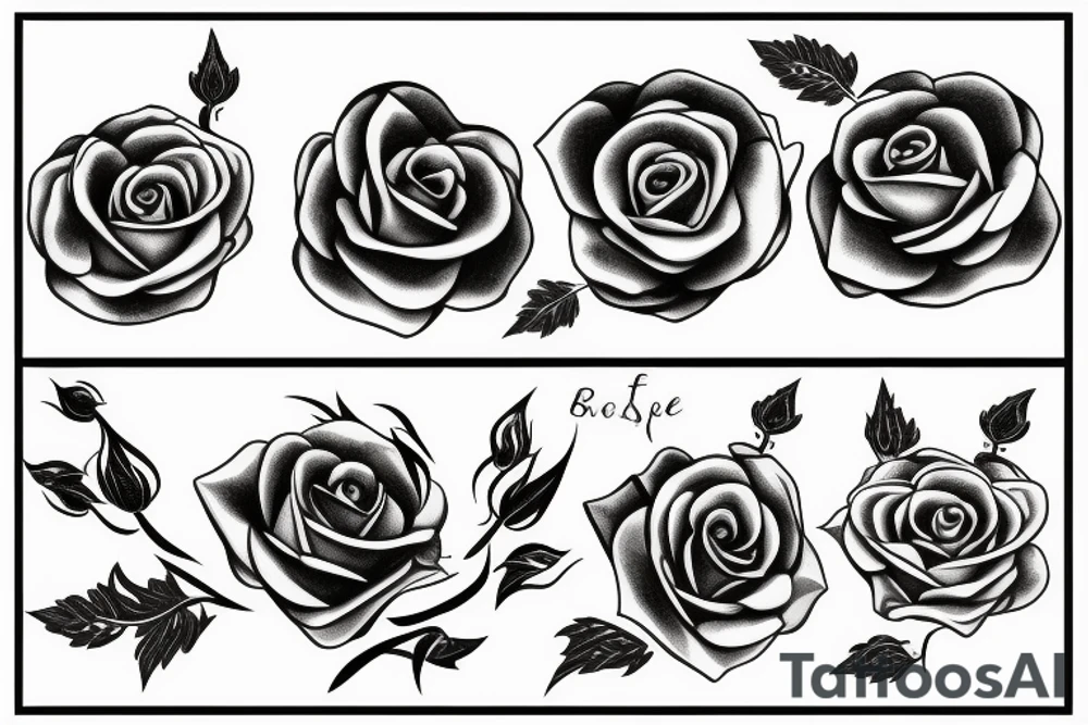 burning rose tattoo idea