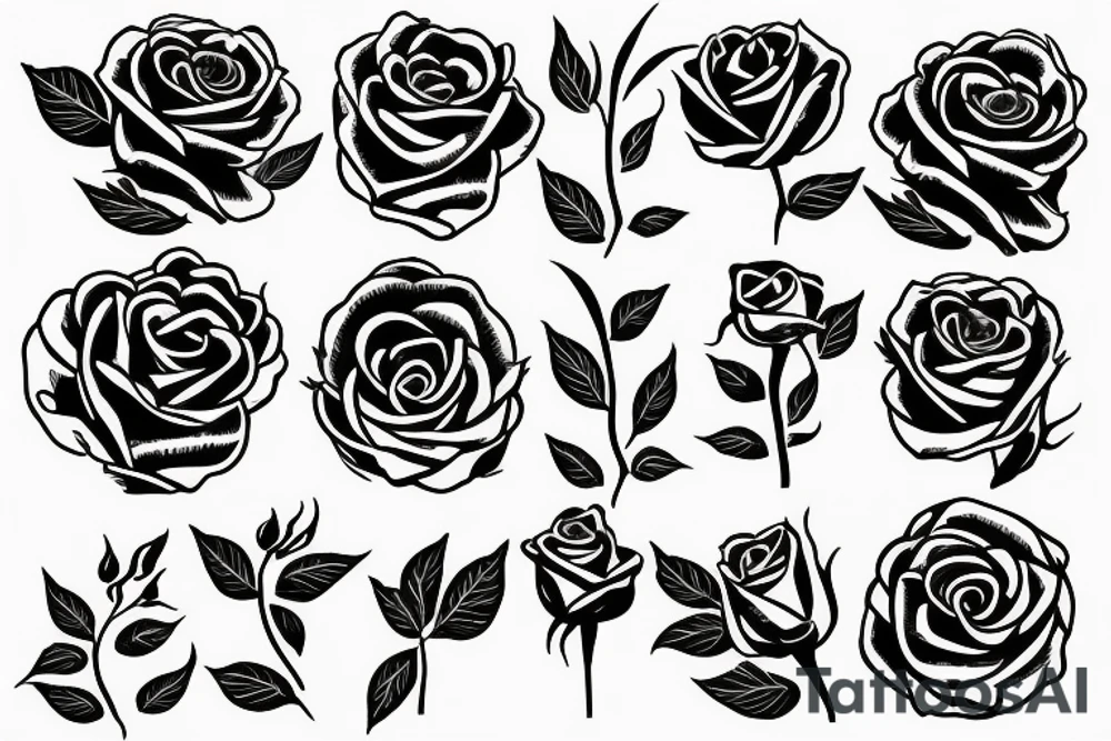 burning rose tattoo idea
