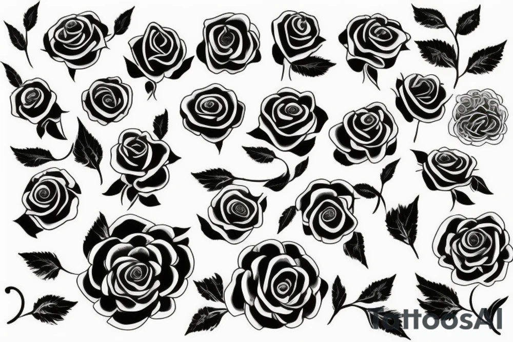 burning rose tattoo idea