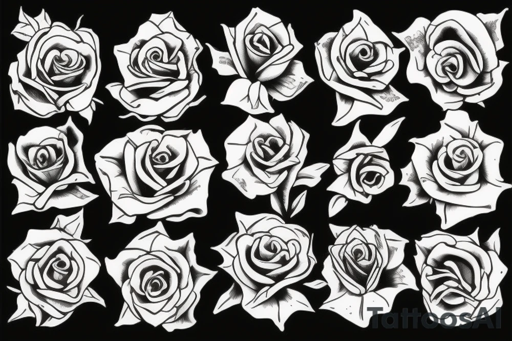 burning rose tattoo idea
