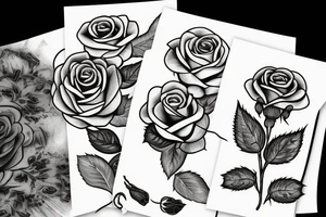 burning rose tattoo idea