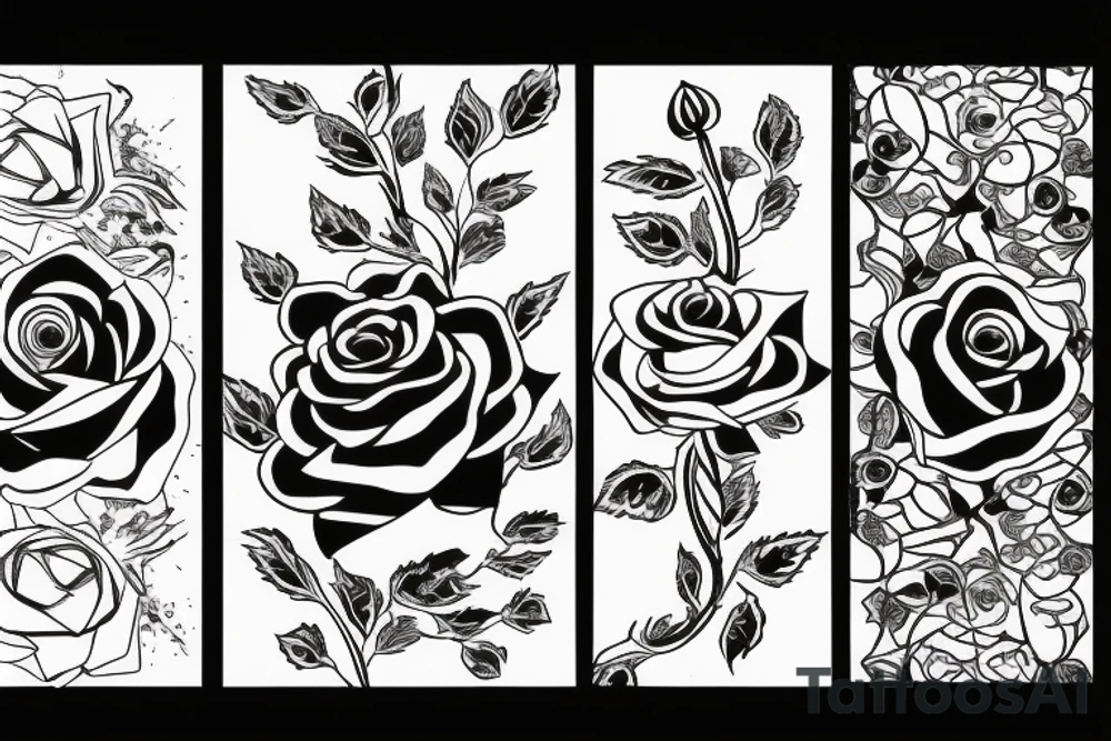 burning rose tattoo idea
