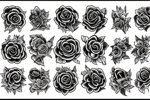 burning rose tattoo idea