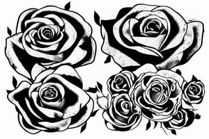burning rose  in fire tattoo idea