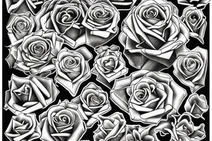 burning rose  in fire tattoo idea