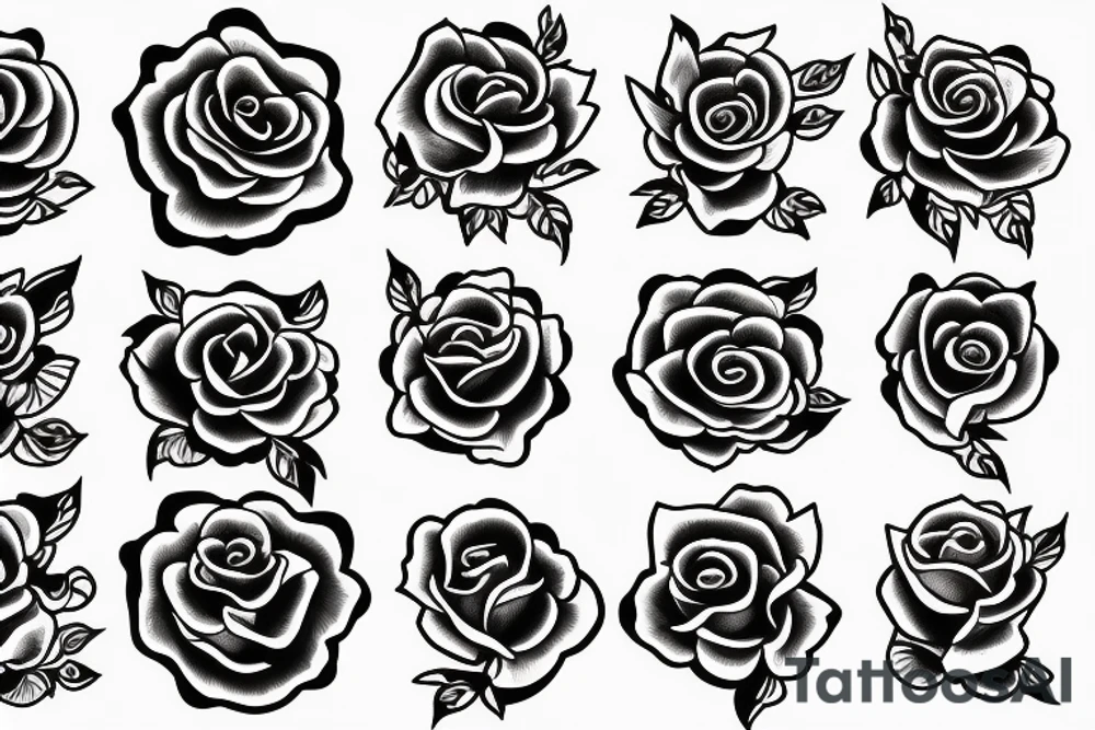 burning rose  in fire tattoo idea