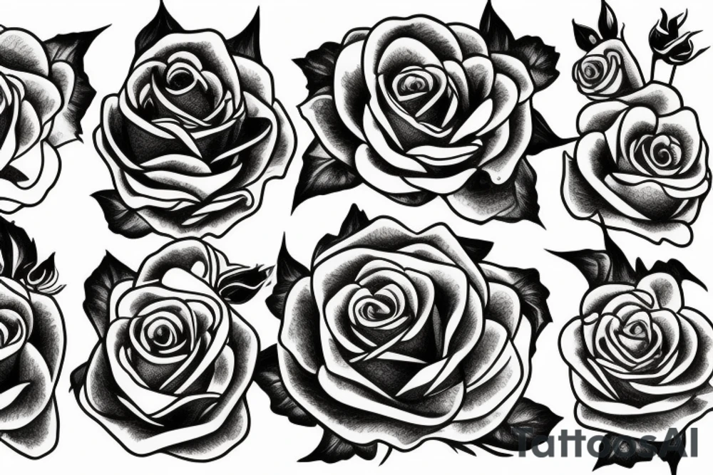 burning rose  in fire tattoo idea