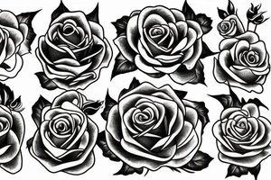 burning rose  in fire tattoo idea