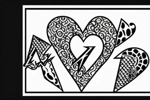 kiss sign tattoo idea