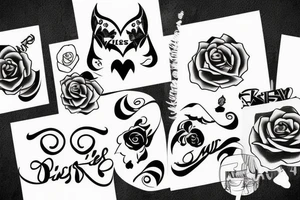 kiss sign tattoo idea