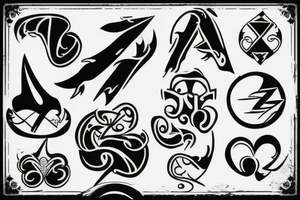 kiss sign tattoo idea