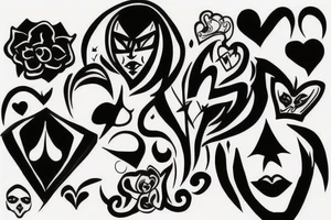 kiss sign tattoo idea