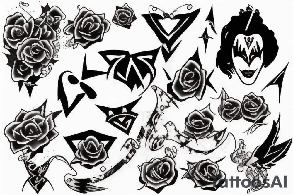 kiss tattoo idea