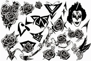 kiss tattoo idea