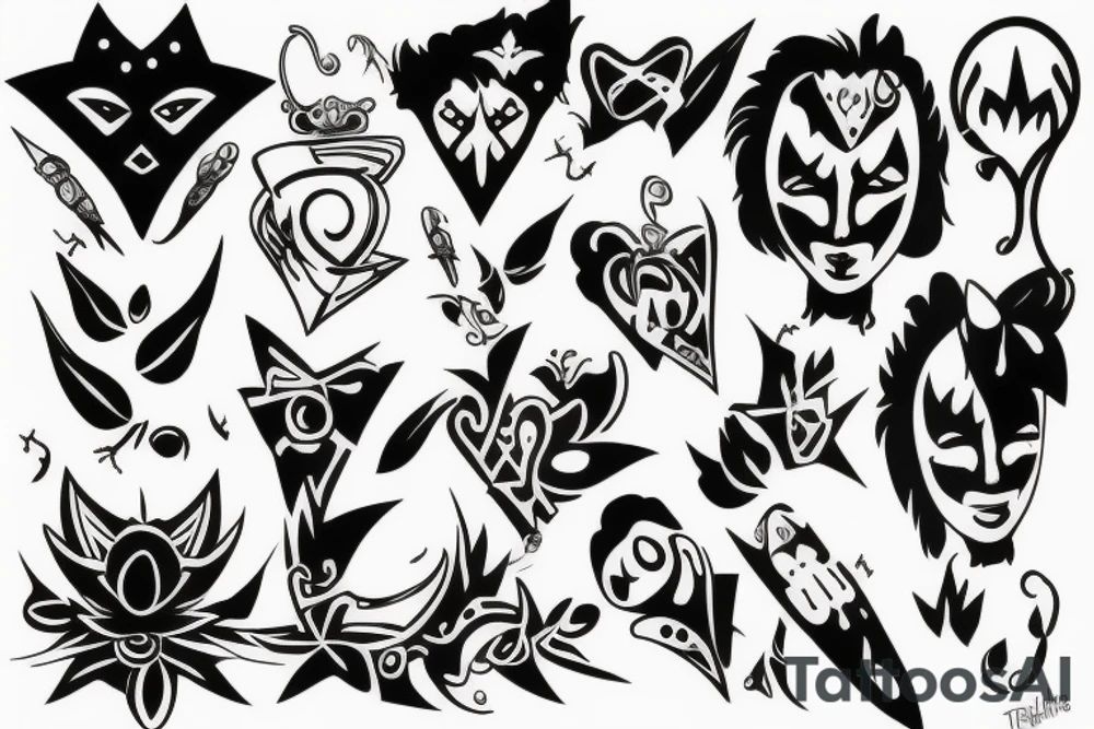 kiss tattoo idea