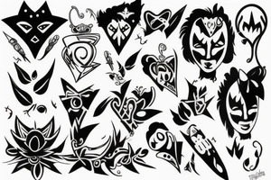 kiss tattoo idea