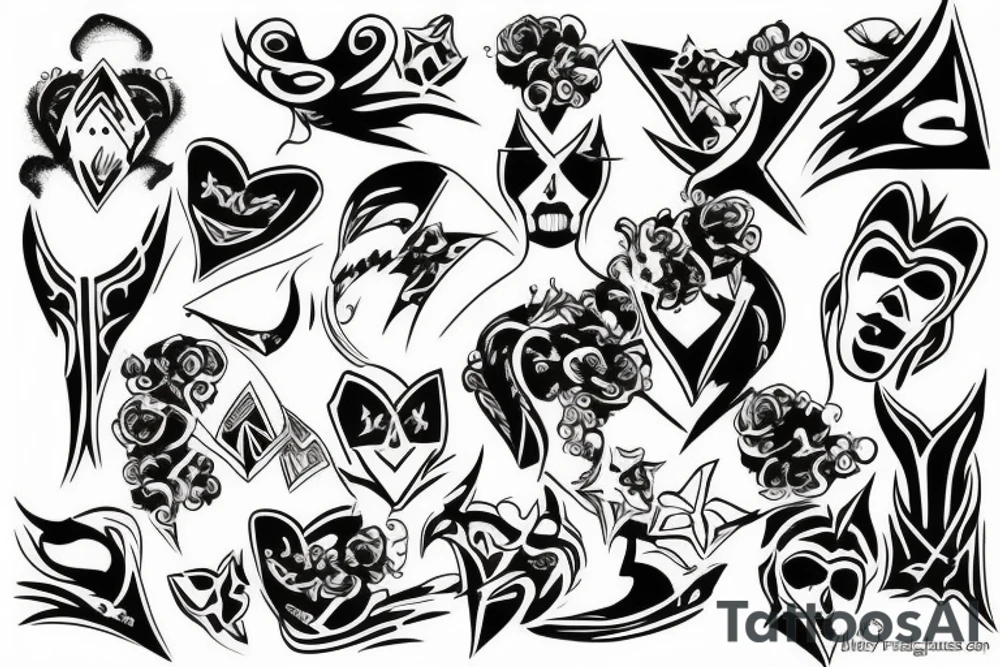 kiss tattoo idea