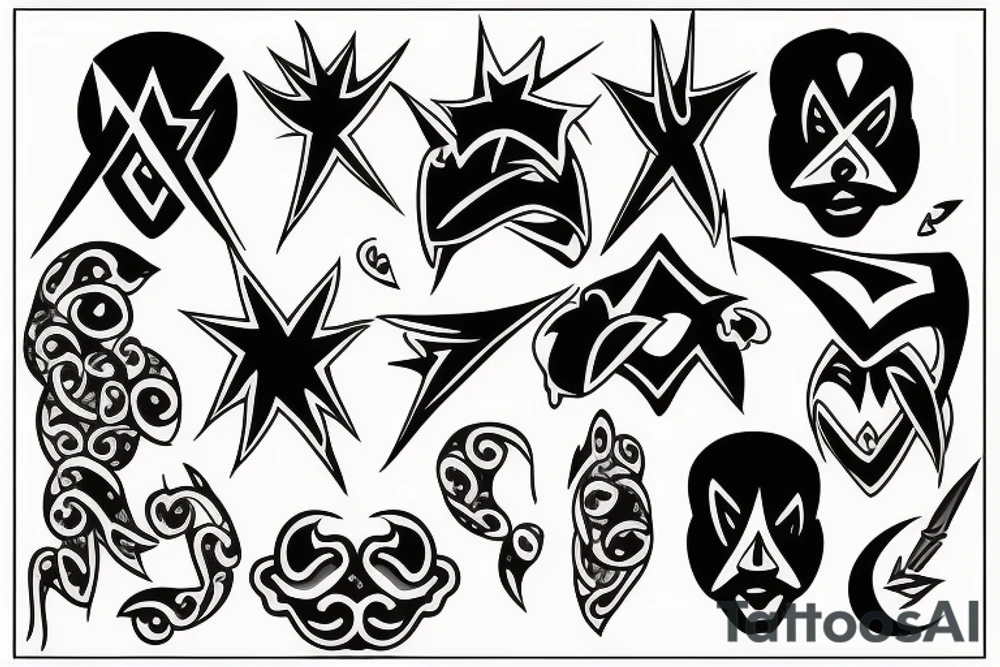 kiss tattoo idea