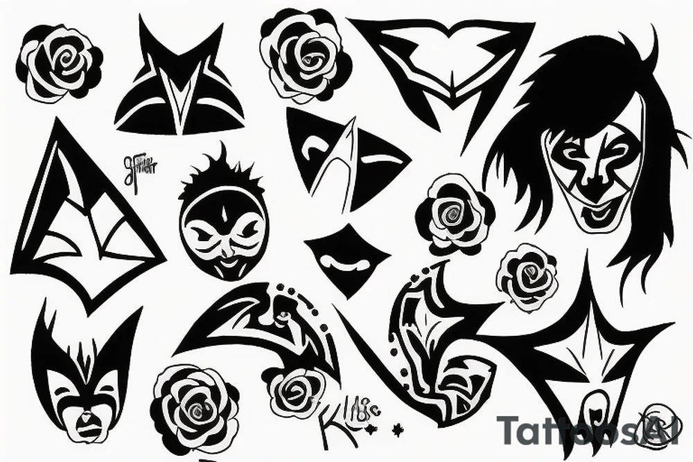 kiss tattoo idea