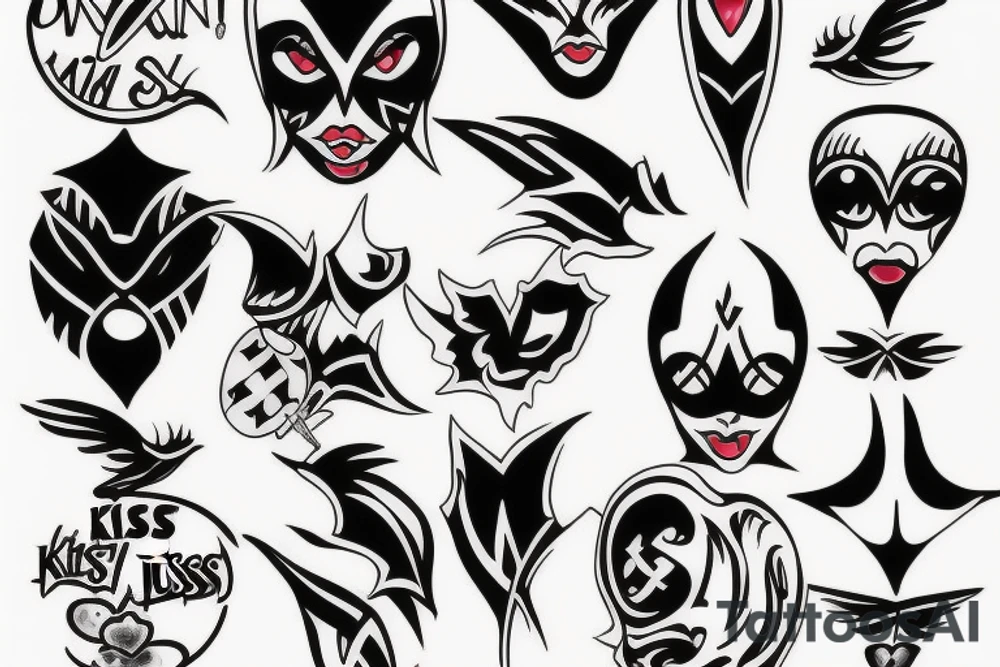 kiss tattoo idea