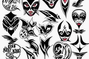 kiss tattoo idea