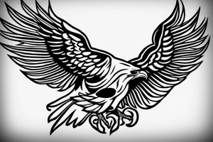 flying eagle tattoo idea