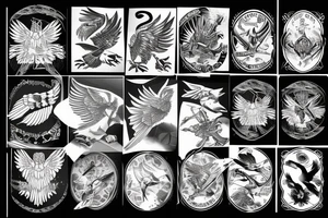 flying eagle tattoo idea