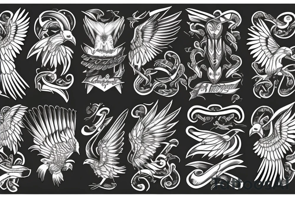 flying eagle tattoo idea