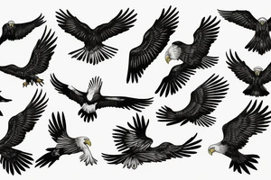 flying eagle tattoo idea