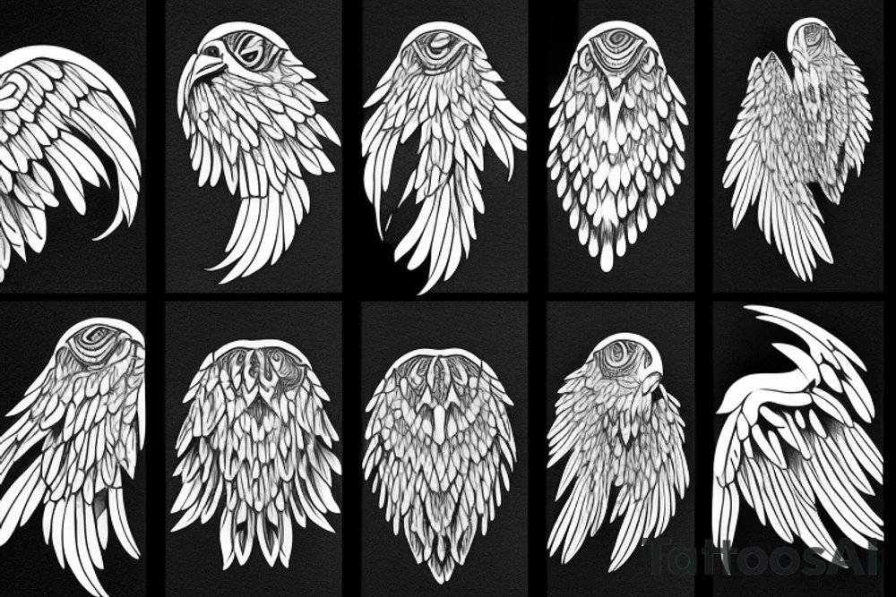 flying eagle tattoo idea