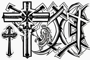 templar cross sign tattoo idea
