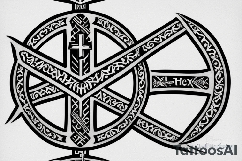 templar cross sign tattoo idea