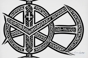 templar cross sign tattoo idea