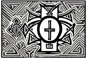 templar cross sign tattoo idea
