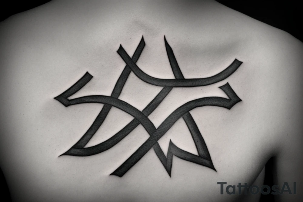 templar cross sign tattoo idea