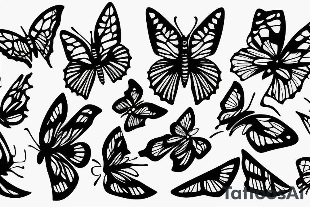 butterfly knife tattoo idea