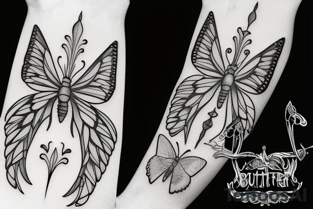 butterfly-knife tattoo idea
