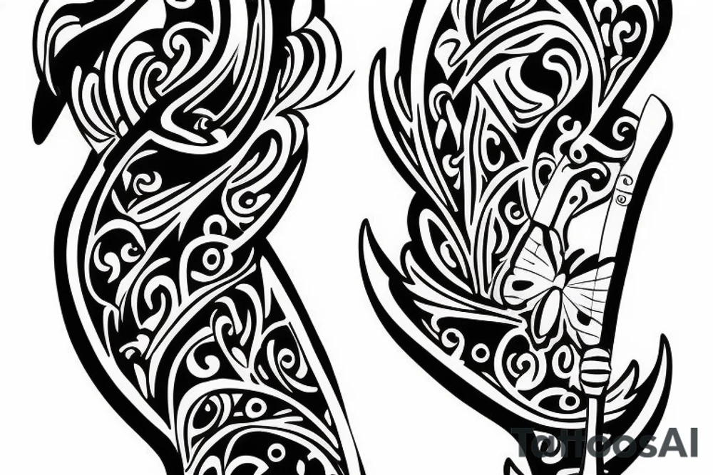 butterfly-knife tattoo idea