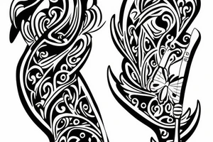butterfly-knife tattoo idea