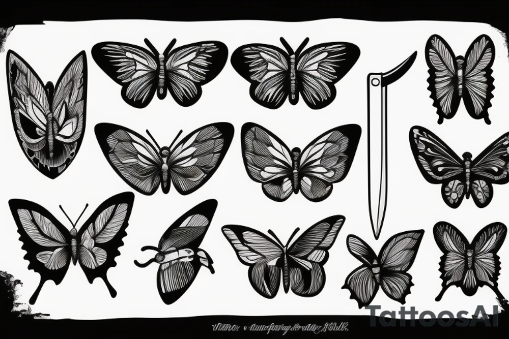 butterfly-knife tattoo idea