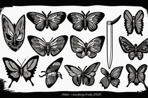 butterfly-knife tattoo idea