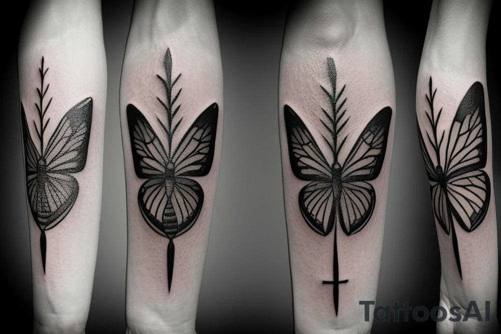 butterfly-knife tattoo idea